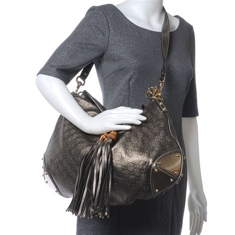 gucci hobo tote bag|Gucci hobo bag with tassels.